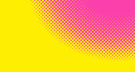 Pink halftone pop art background abstract vector comics style blank layout template with clouds beams and isolated dots pattern. For sale banner for your designe 1960s. with copy space eps10