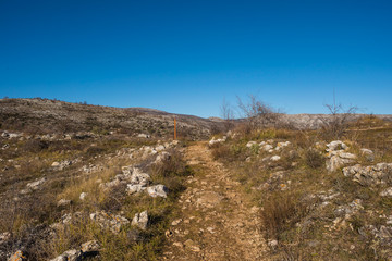 The south of France, the Cote d'Azur, the valley of stones above the city of Cannes at an altitude of 1 kilometer