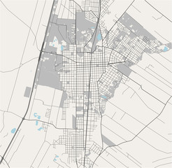 Fototapeta premium map of the city of Las Piedras, La Paz, Uruguay