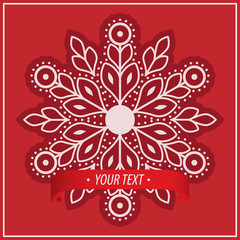 Snowflake with Ribbon / EPS10 Vector