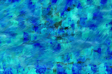 Fototapeta na wymiar watercolor texture blue and green for background abstraction for design