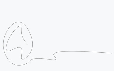 Easter egg on white background vector illustration