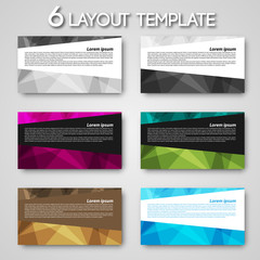 6 Layout Template | Business Card | EPS10 Vector