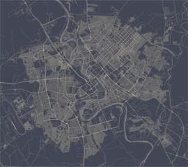 map of the city of Baghdad, Iraq