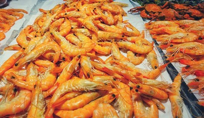 The range of fresh seafood