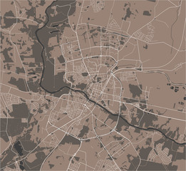 map of the city of Grodno, Belarus
