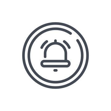 recommend clip art: Alarm notification line icon. Bell ring vector outline sign.