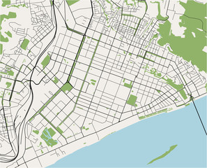 map of the city of Saratov, Russia