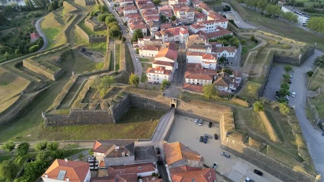 Aerial view of Fortified town, Valença do Minho, Portugal