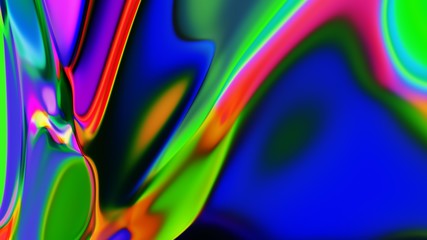 Neon multicolored abstract background for banner, cover, poster. Futuristic creative wallpaper of standard scaled size 1920*1080