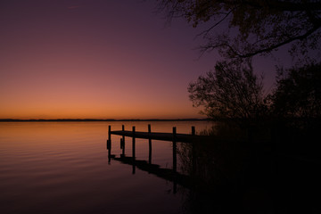 Fototapeta premium Sonnenuntergang am Chiemsee