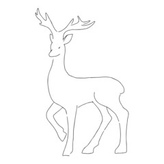 Cute deer. Hand drawn illustration