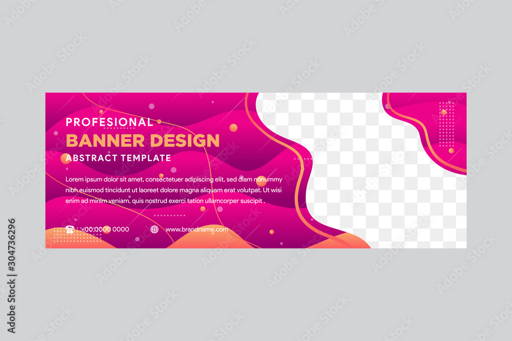 Aufkleber abstract banner design web template, horizontal header web. modern cover background for website desi