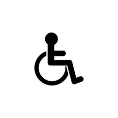 disable wheelchair icon vector design symbol