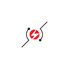 logo design with electrical icon