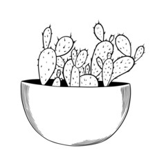 Graphic floral element. 