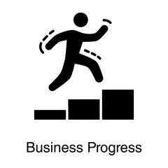 Fototapeta na wymiar Business Progress Ladder