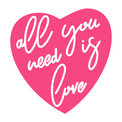 Cute heart. Lettering. Love. Wedding