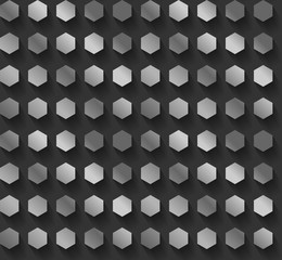 Silver Hexagon Pattern / EPS10 Vector