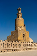 The Mosque of Ahmad Ibn Tulun is located in Cairo, Egypt. It is the oldest mosque in the city surviving in its original form, and is the largest mosque in Cairo in terms of land area