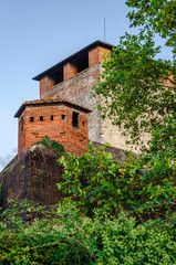 Fototapeta na wymiar Tower of Santa Barbara medieval fortress in Pistoia Tuscany Italy