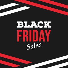 Black Friday sale template design. Black Friday lettering sign and logo. Text composition on black background