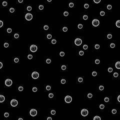 Seamless Pattern with whitel Balls. Scandinavian Style. Vector Illustration