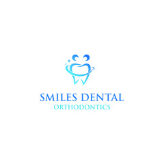 Dental orthodontic smile logo template