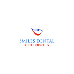 Dental orthodontic smile logo template