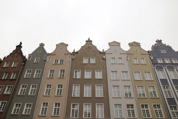 Fototapeta premium multi-colored buildings of the streets of Gdansk, Poland