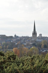 Views of Norwich, Norfolk, UK, from Mousehold Heath.