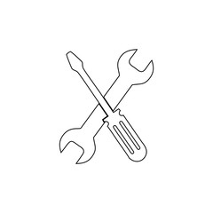 repair,repair tool,screwdriver icon vector design symbol