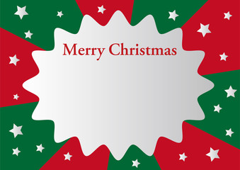 赤と緑のキラキラクリスマスフレーム素材20