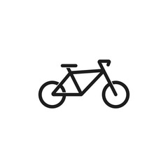 Obraz premium Bicycle. Bike icon vector. Cycling concept. Sign for bicycle path Isolated on white background.