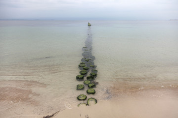 Fototapeta na wymiar Coastal protection at the Baltic Sea 