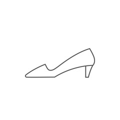 Female shoe. Elegant black slipper on while background. Vector illustration. Good for wrapping, print, wallpaper.