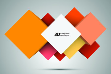 3D background, abstract frame eps10 vector.