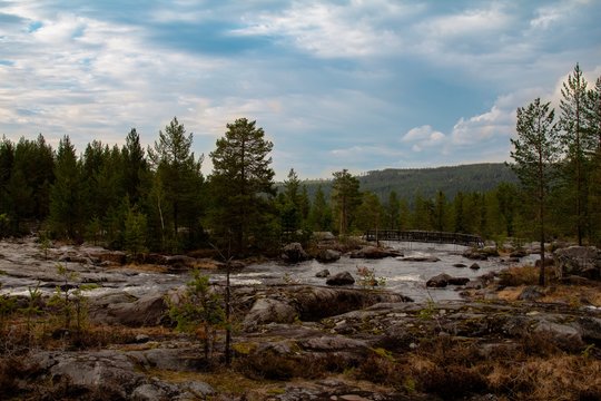 Storforsen, a rapid in the Pite River in Swedish Norrbottens l&auml;n is located approximately 38 km northwest of &Auml;lvsbyn.	