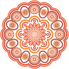 A beautiful mandala pattern isolated on white background. Decorating design for graphic, wallpaper, fabric and etc. 