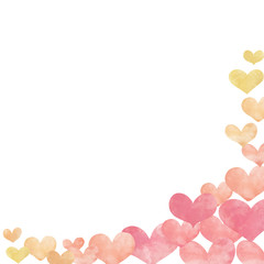 水彩ハートフレーム
