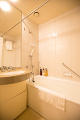 ホテルの浴室の写真