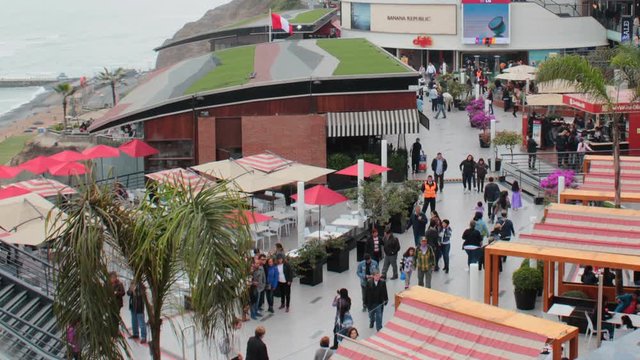Larcomar megacomplex - Miraflores, Lima, Peru - Time lapse