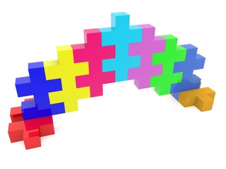 Colorful puzzle concept