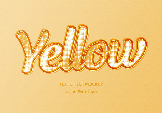Yellow Stripe Text Effect