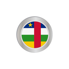 Obraz premium The simple Central African flag is isolated in official colors, map pins, as the original