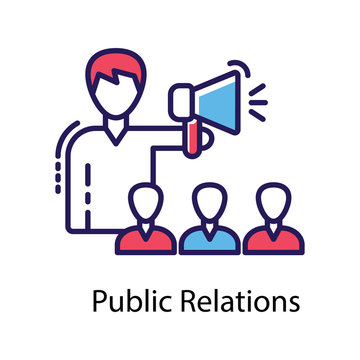  Public Relations Vector Announcement, customers, public, relations, advertising, publicity, speech, speaker, icon, flat, vector, bullhorn