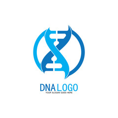 DNA vector logo design template.modern medical logotype.laboratory science icon symbol.colorful pharmacology sign-vector