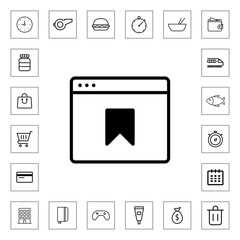 Website line icon for web and mobile