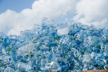 Industrial Village / T Jetty Area - Male', Maldives - July 30, 2017 - Dumped Plastic Bottles
