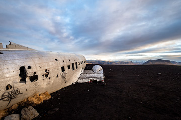 Fototapeta na wymiar Abandoned DC Plane - Solheimasandur